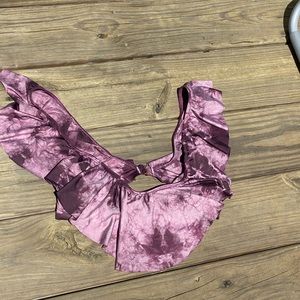 Purple tie die large swim top